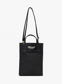 Nylon mixed patch tote bag_Black