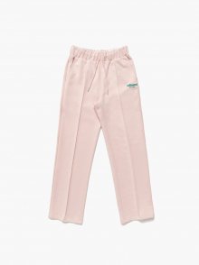 Straight pin tuck cotton pants_Light pink