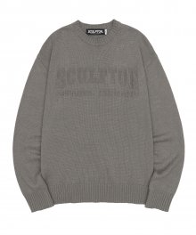 Varsity Crewneck Sweater Gray