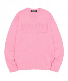 Varsity Crewneck Sweater Pink