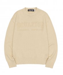 Varsity Crewneck Sweater Natural