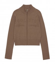 Classic Logo Zip-up Sweater Toast