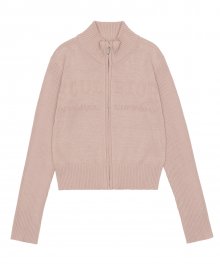 Classic Logo Zip-up Sweater Dusty Pink