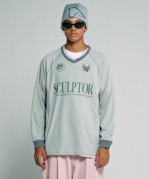 스컬프터(SCULPTOR) Damier Soccer Jersey Pale Sage - 사이즈 & 후기