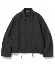 wool drizzler jacket charcoal grey