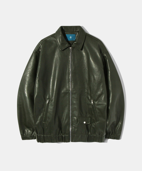 Minimal Rider soft-Leather Jacket J22 Khaki