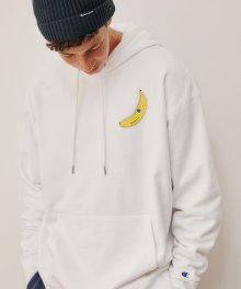 [US] Classic Fleece Banana 기모 후디 (WHITE) CKTS2F509WT