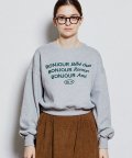 [RRxCB] Bonjour Ronron Crop Sweatshirts Grey