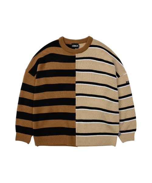 レトロマッチラベル 北欧デザイン 鳥 【新品】RRL Striped Mixed-Knit