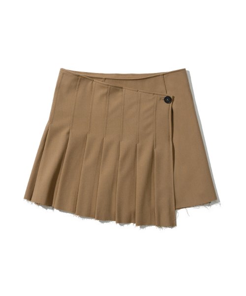 MUSINSA | O!Oi PLEATS WRAP SKIRT [BEIGE]