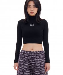 939 LOGO CROP HALF NECK (BLACK)