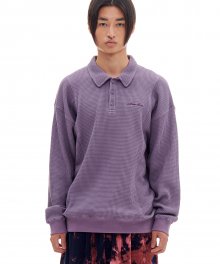 WAFFLE POLO SHIRTS (VIOLET)