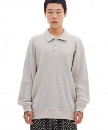 WAFFLE POLO SHIRTS (IVORY)