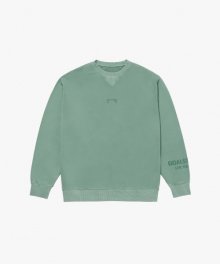SMALL LOGO PIGMENT DYED SWEAT-LIGHT GREEN