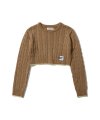 CABLE CROP SWEATER [BEIGE]
