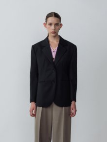 Wool-blend Twill Blazer Black (JWJA2F900BK)