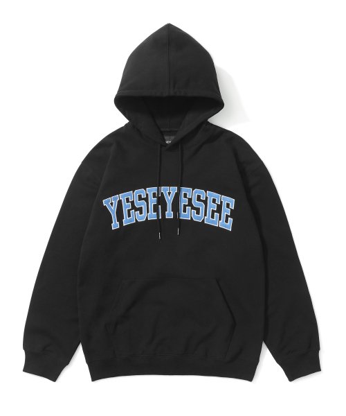 예스아이씨(YESEYESEE) [22FW] Arch Logo Hoodie Black - 사이즈