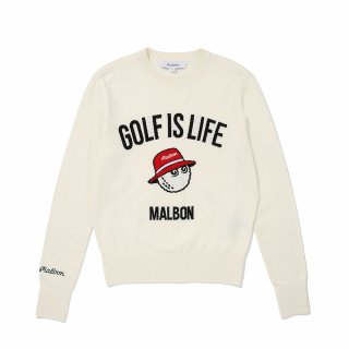 말본 골프(MALBON GOLF) Golf is Life 스웨터 IVORY (WOMAN)