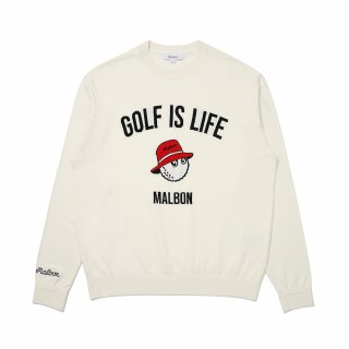 말본 골프(MALBON GOLF) Golf is Life 스웨터 IVORY (MAN) 상품 이미지