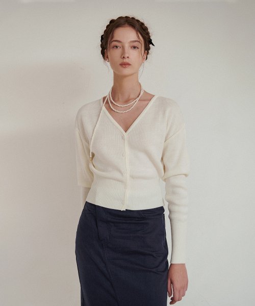 Crop Cardigan Ivory