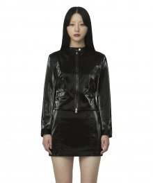 C COATED LEATHER JACKET_BLACK