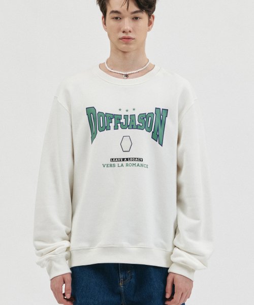 Свитшот с кожаным патчем Signature WHITE