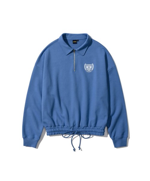 NEW VARSITY LOGO HALF ZIPUP [BLUE]