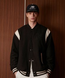 NBNQC42803 / UNI Varsity Jacket (BLACK)