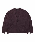 Clam Patterned Mohair Cardigan [BURGUNDY]