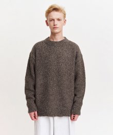 CREW-NECK SWEATER (MIXED BROWN)