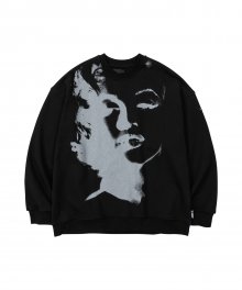 MM Face Oversized Sweatshirt [BLACK]