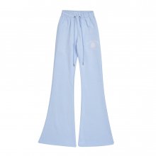 LAUREL A LOGO EMBLEM BOOTS CUT SWEAT PANTS SKYBLUE