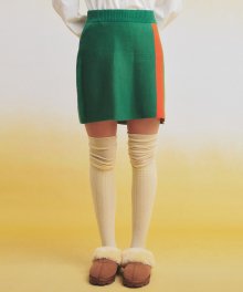 Rafflesia Knitted Skirt(GREEN)