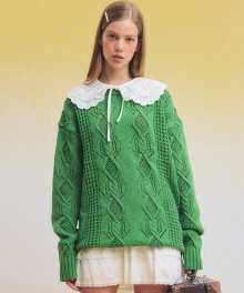 Neutral Punching Sweater(NATURAL GREEN)