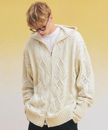 Neutral Punching Zip-Up Sweater(CREAM)