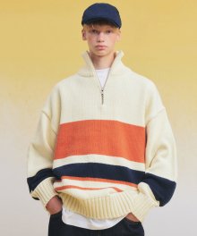 Pacific Half Zip-Up Sweater(BEIGE)