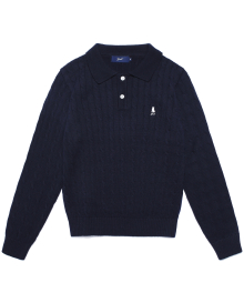 WOMENS HERITAGE UNIVERSITY DAN PK CABLE KNIT NAVY