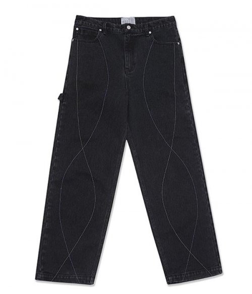STITCH WIDE DENIM_BLACK