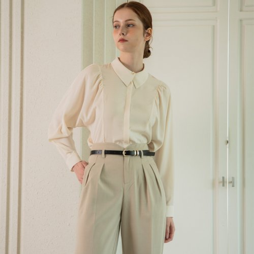 WED Rounded semi wide slacks_2color