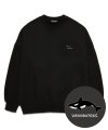Whale 오버핏 맨투맨 (VNDTS301) 블랙