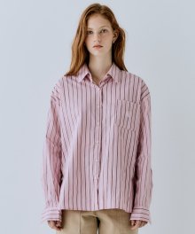 AGP 스트라이프 셔츠(W) 핑크