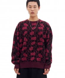 939 PATTERN KNIT (BURGUNDY)