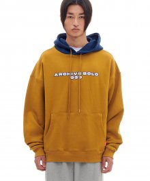 TWO TONE LOGO HOOD (MUSTARD)