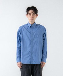 Deep Line Pocket Shirts - (b) / SAX