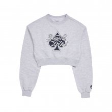 SPADE SCRIPT LOGO CROP TOP SWEAT SHIRT MELANGE