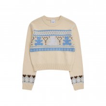 NORDIC BEAR PATTERN KNIT IVORY