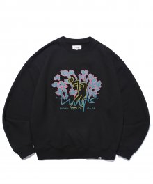 FLOWER BASKETBALL CREWNECK BLACK