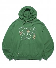 GARFFITI LOGO HOODIE GREEN