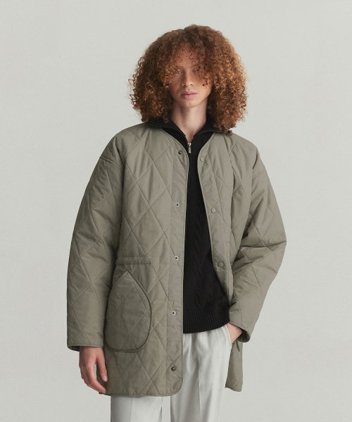 세컨모놀로그(SECONDMONO) 컨템포러리 퀼팅 롱 점퍼 베이지 COOSJP036BEIGE - 39,900 | 무신사 스토어