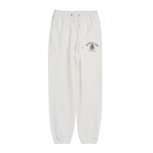 LAUREL A LOGO EMBLEM BASIC SWEAT PANTS CREAM